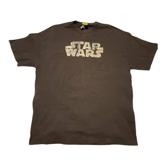 Star Wars Other - Star Wars Shirt Mens XL Brown Short Sleeve Logo Vintage